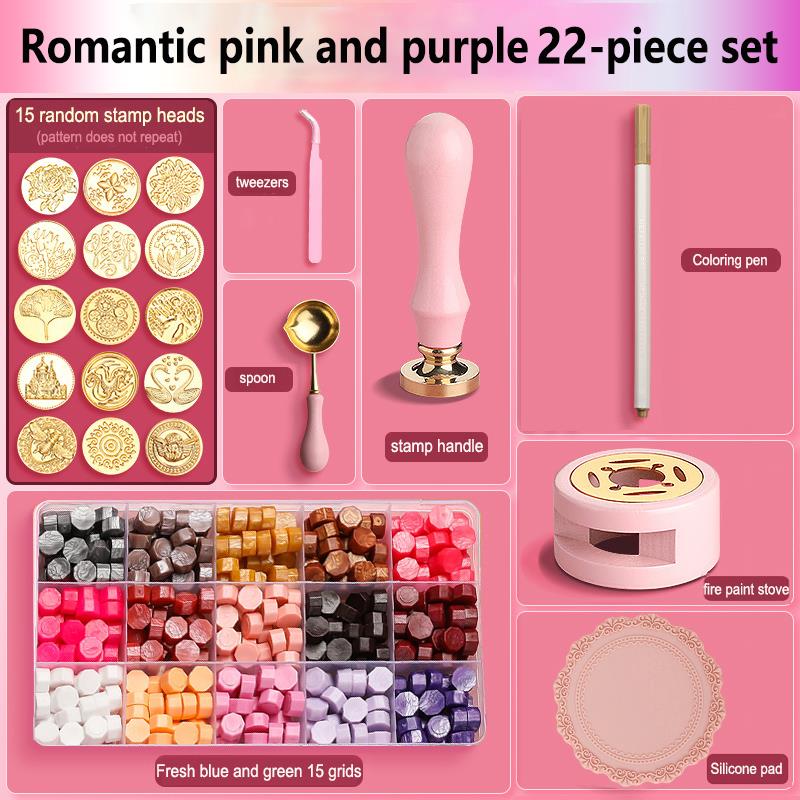 Wax Seal Stamp Set Lacquered S - Wax Seal Stamp Set 评论和价格