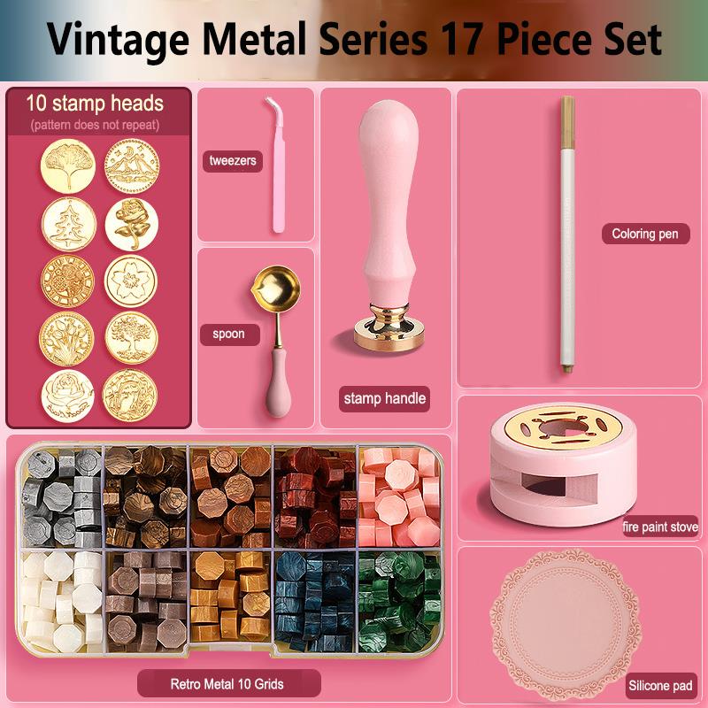 Wax Seal Stamp Set Lacquered S - Wax Seal Stamp Set 评论和价格