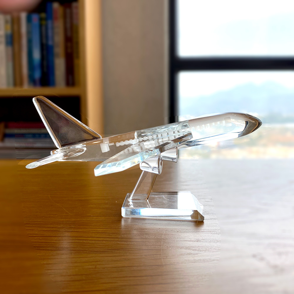 Clear Crystal Cute  Aircraft F - Paper Weight Crystal 评论和价格