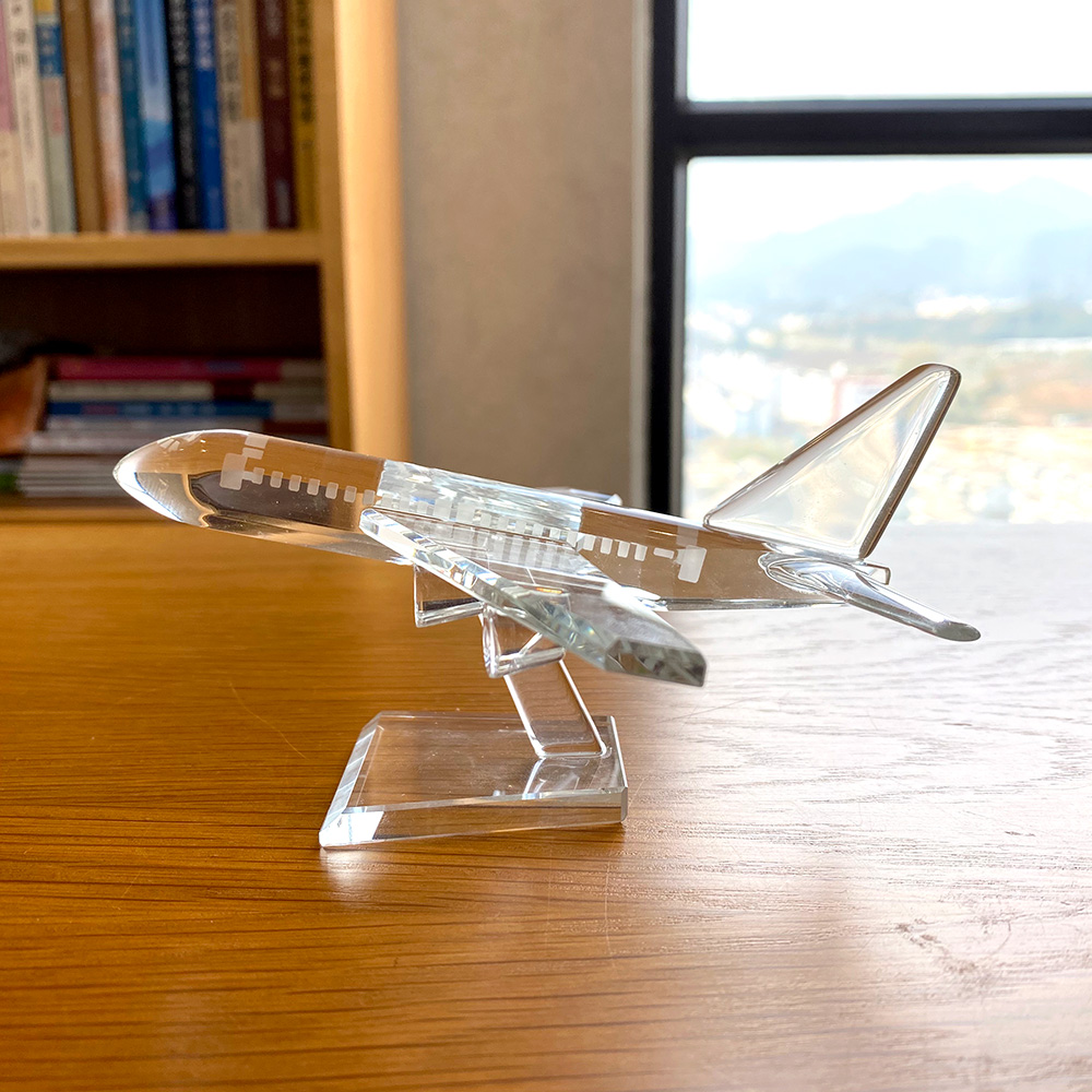 Clear Crystal Cute  Aircraft F - Paper Weight Crystal 评论和价格