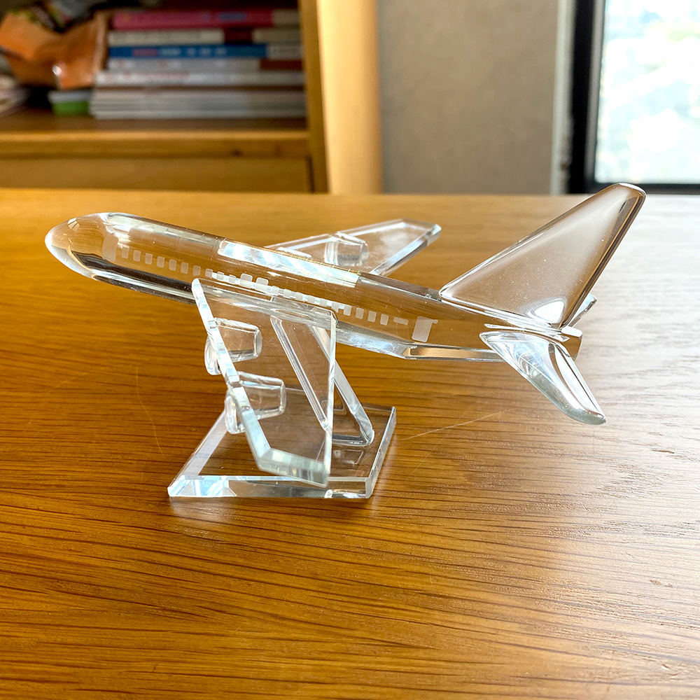 Clear Crystal Cute  Aircraft F - Paper Weight Crystal 评论和价格