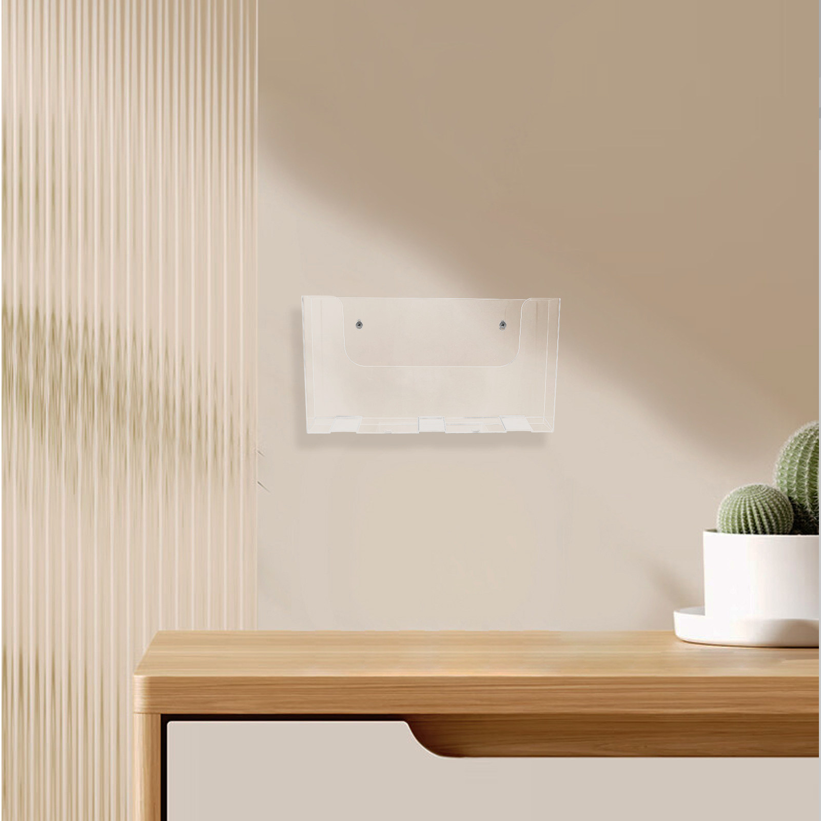 2Pcs Acrylic Wall File Holders - Magazine Holder Rack 评论和价格
